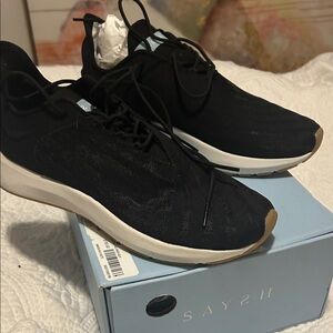 Saysh Women's Black Sneakers